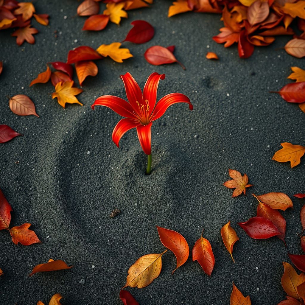 Vibrant Spider Lily in Autumn Splendor