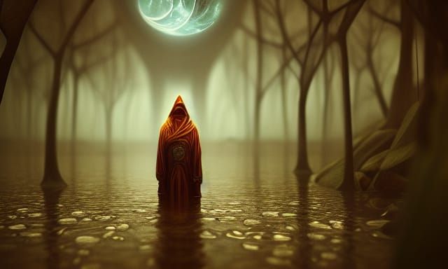 Symmetrical Fusion of Soul and Peace in Digital Art