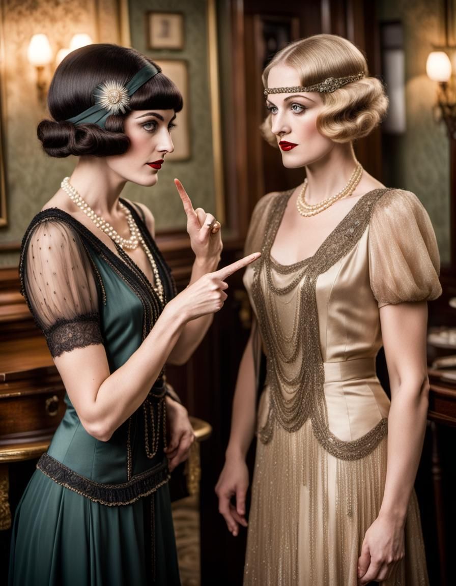Clash of Eras: 1920s Meets 1970s in Detailed Parlor