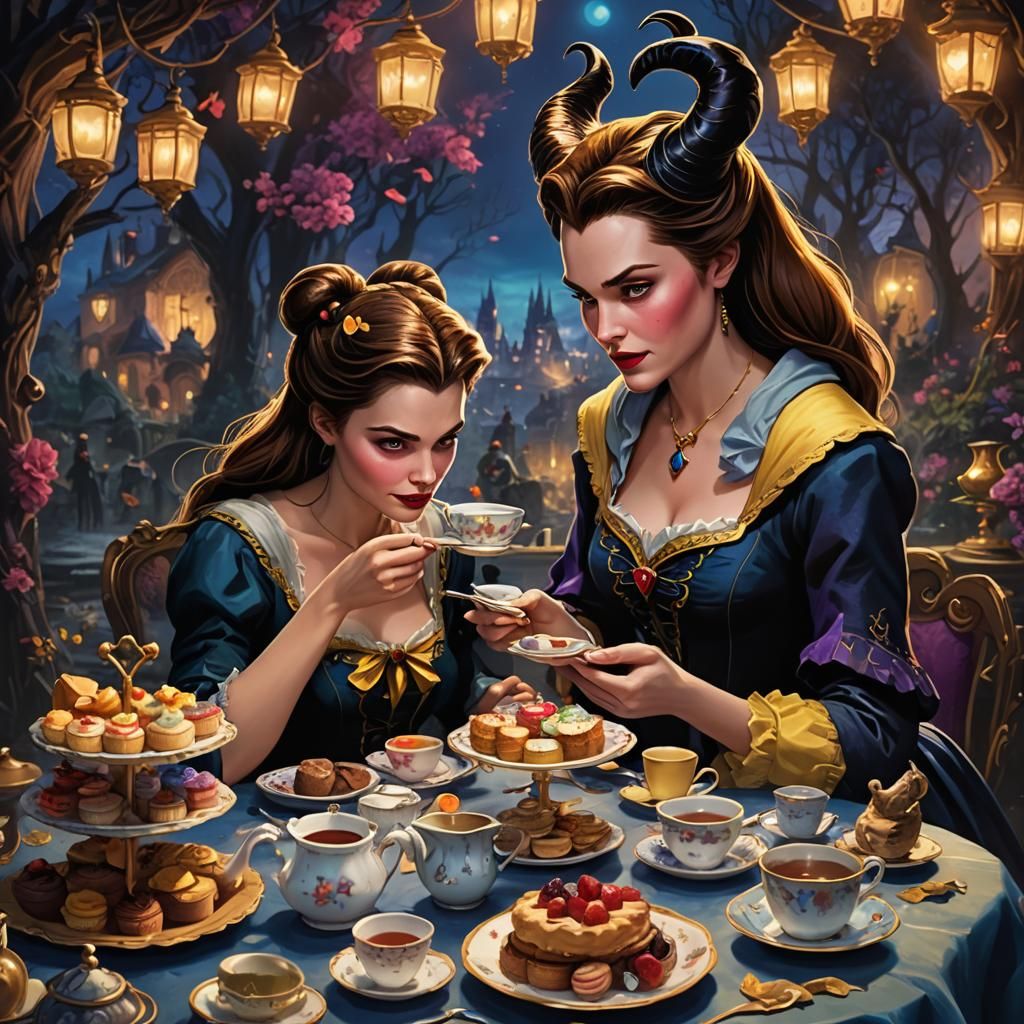Belle and Maleficent's Night Tea Party