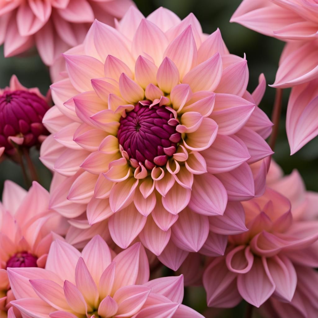 Detailed AI Image of a Dahlia Flower