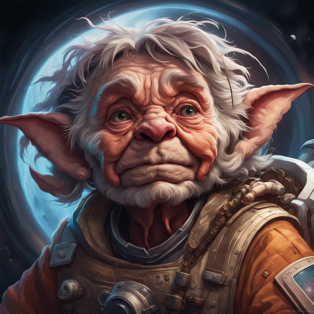 Hoggle and Sarah in Space Portrait