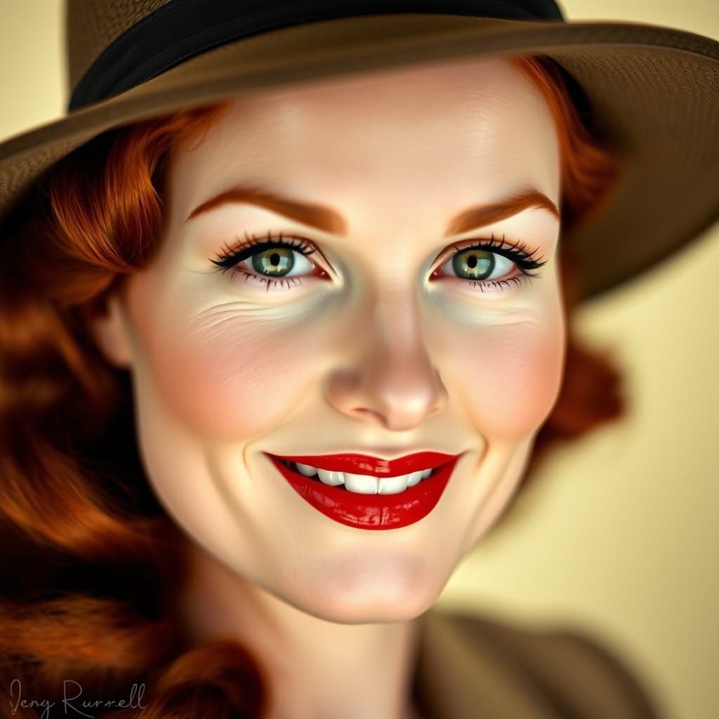 Vintage Hollywood Starlet Exudes Old Glamour