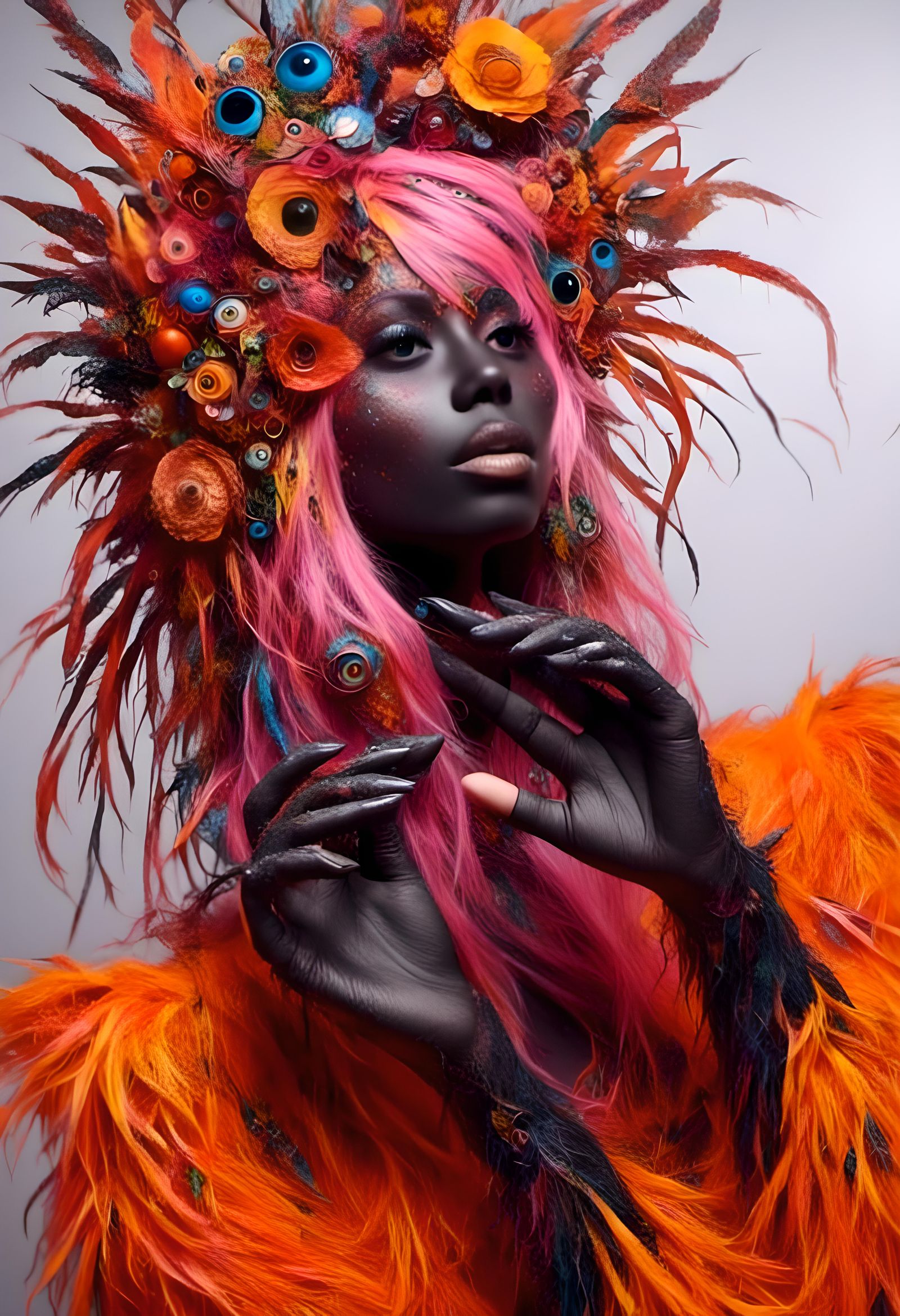 Sixties Mod Voodoo Dancer with Cosmic Eyes