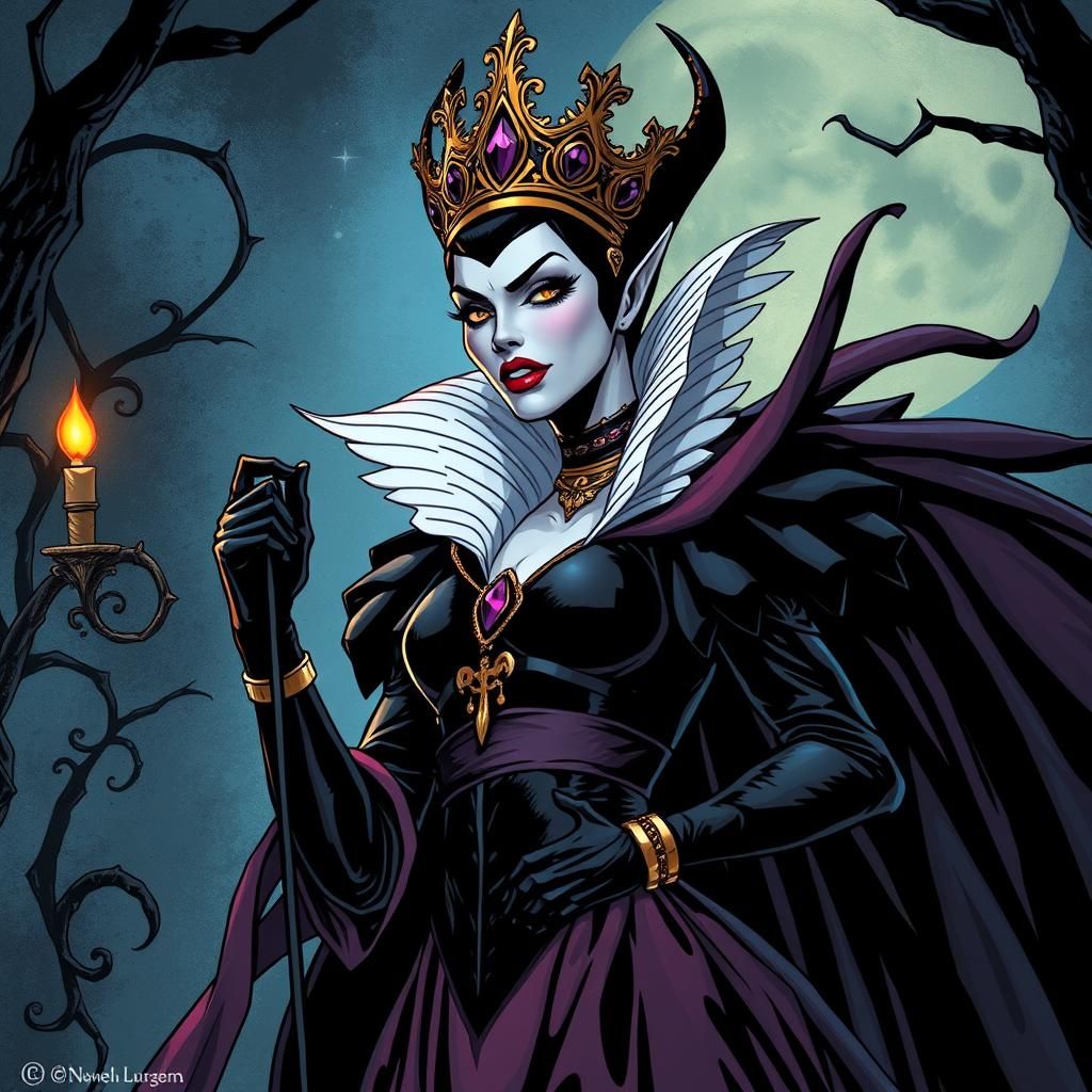 Fairytale Evil Queen in Comic Book Style