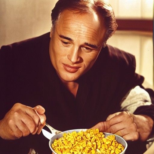 Marlon Brando's Divine Corn Flakes Breakfast