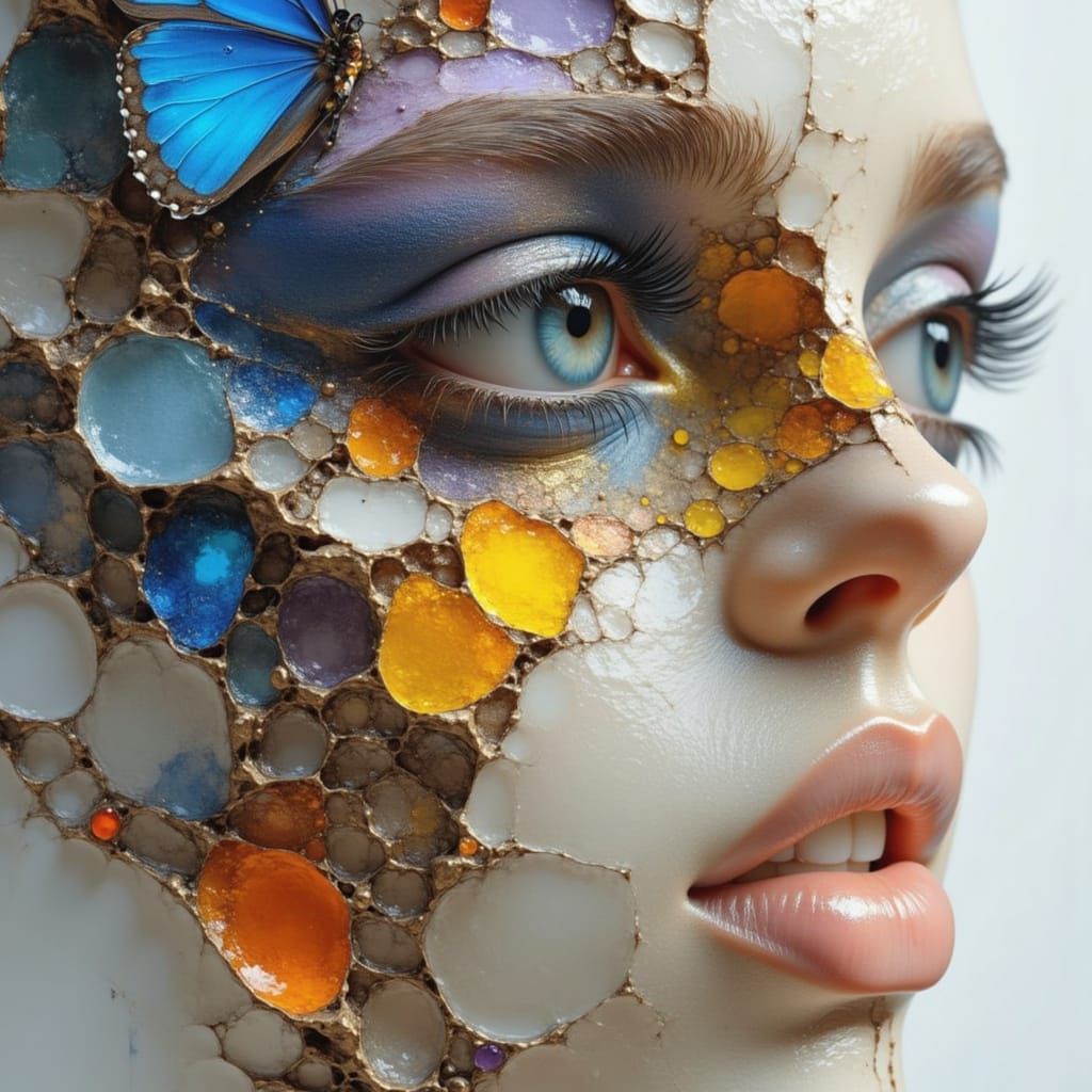 Abstract Face Portrait Generated by AI