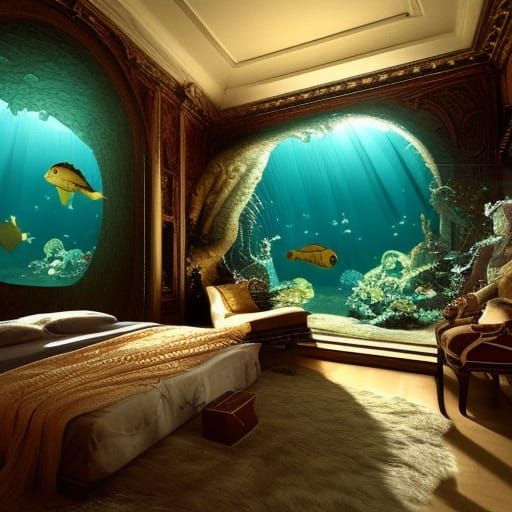 Underwater Bedroom: Epic Cinematic Digital Matte Painting