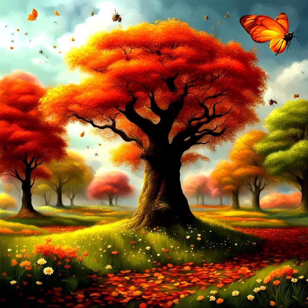 Four Seasons Trees: A Matte Painting in Unreal Engine