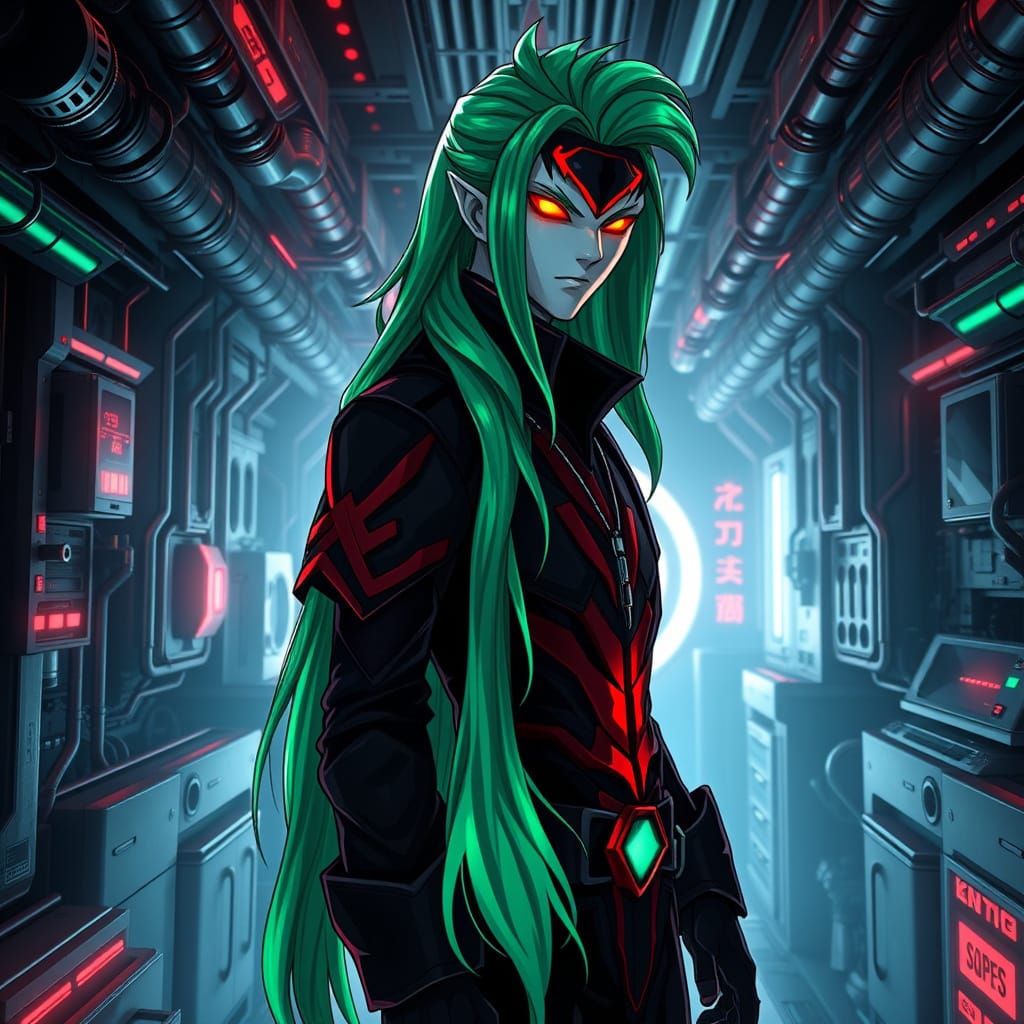 Hyperrealistic Villain in Dark Lab Aesthetic