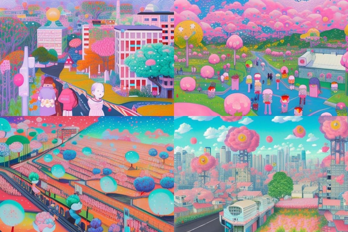 Colorful Surreal Landscape Art