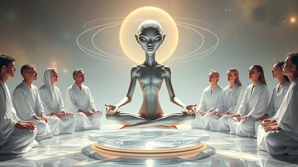 ET Teaches Telepathy Meditation on Crystal Platform