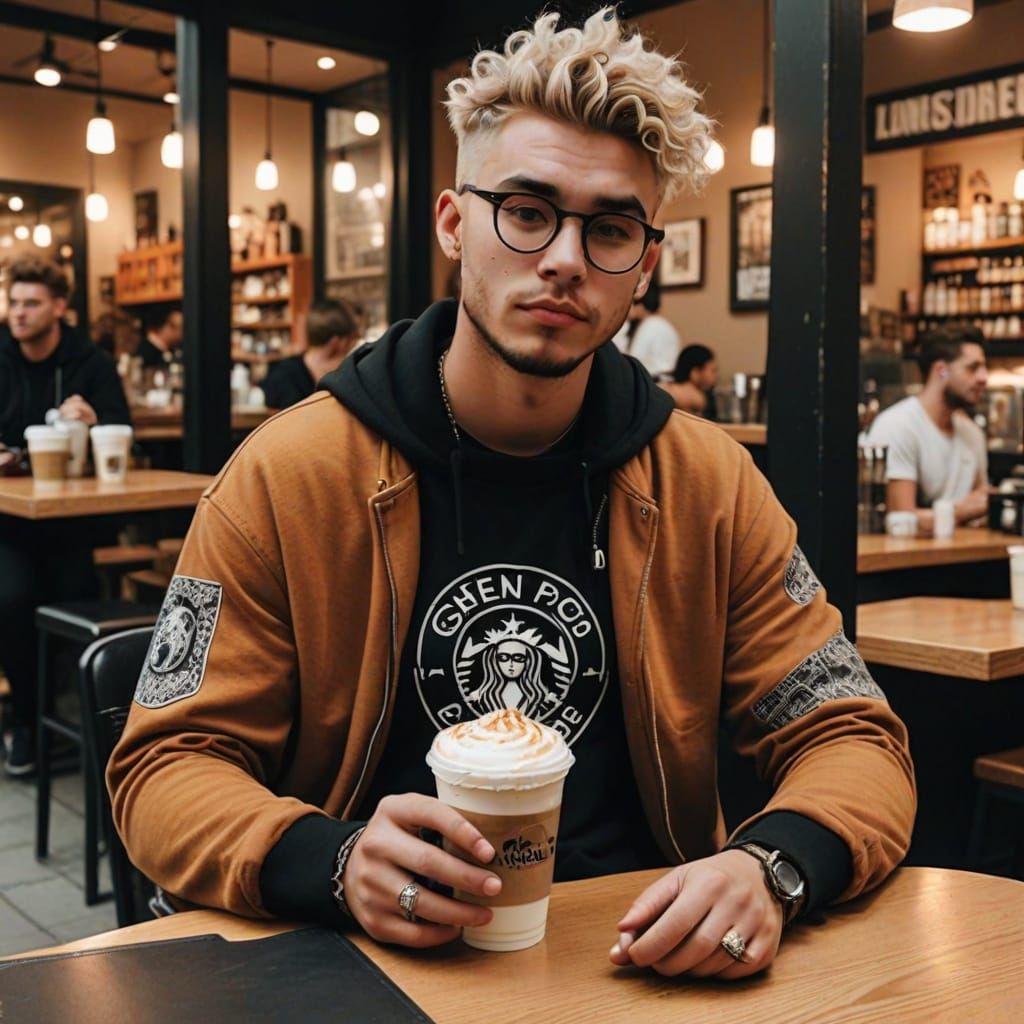 Handsome Young Man with a Grunge Aesthetic