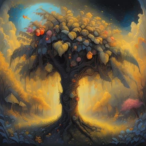 Cyborg Gardener on Alien Planet in Jansson Style