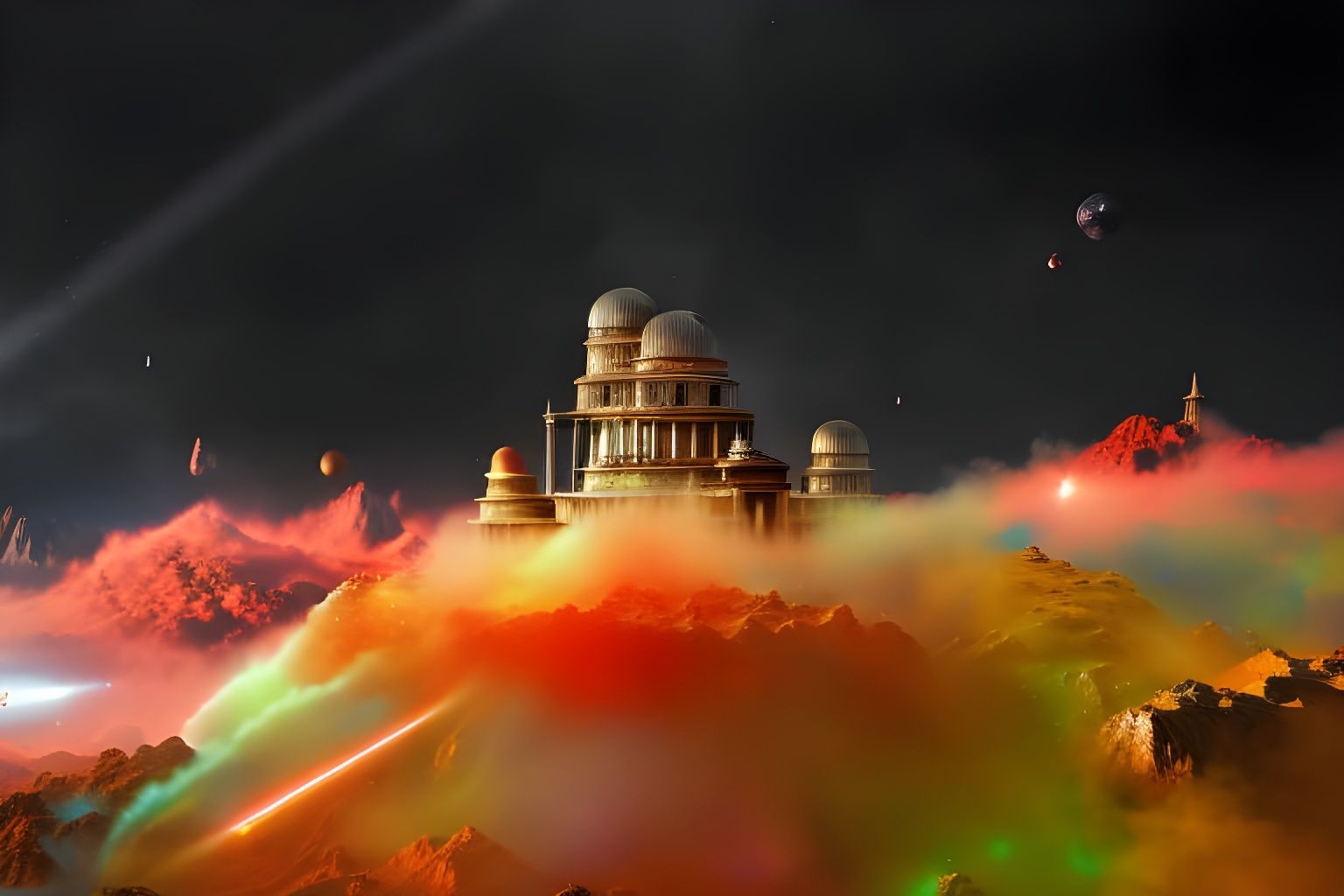 Candy in Smoky Galaxy as Digital Matte Painting