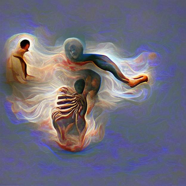 Ethereal Soul Ascending from Body