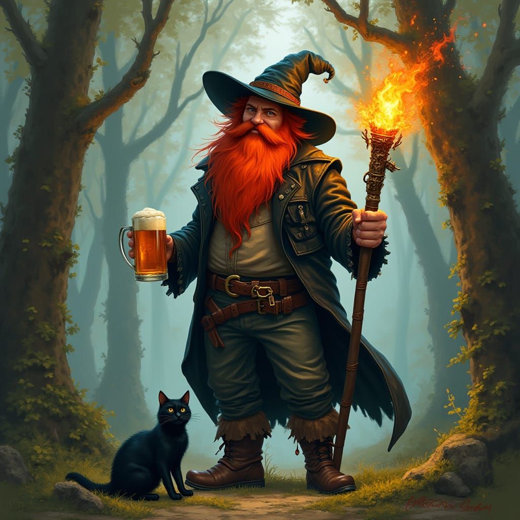 Gnomish Warlock Embarks on Fiery Quest