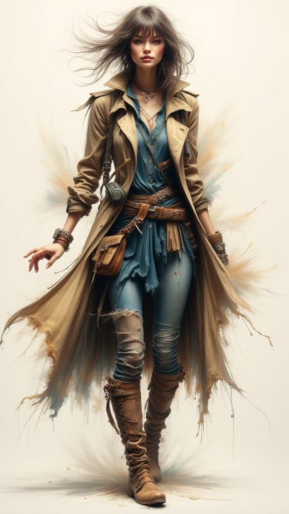 <lora:Ethereal Magic Flux:1.0> Expressive colored charcoal s...