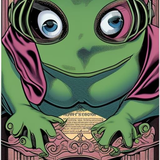Dolores Umbridge with Frog Head, Comic Book Art