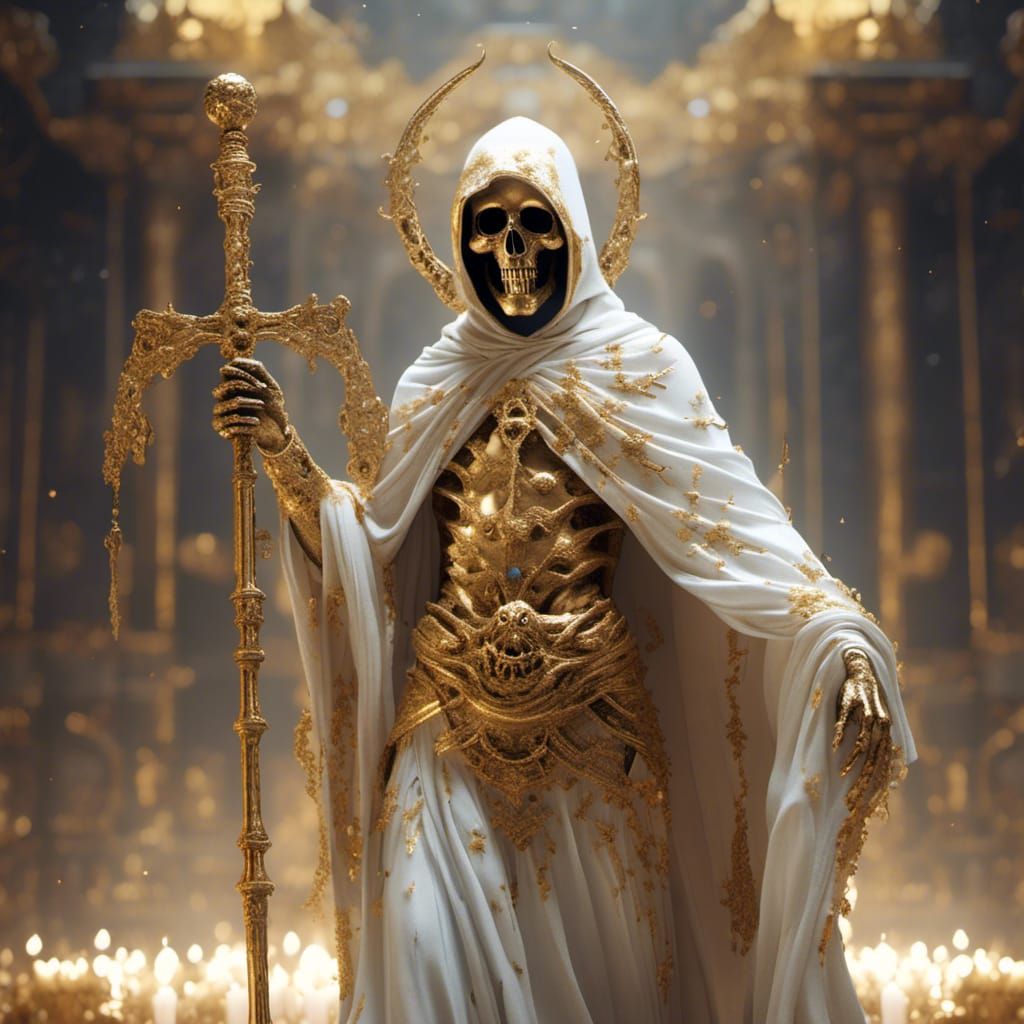 Golden Grim Reaper in Toga