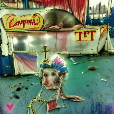 Templeton the Rat: Dignified Portrait at Abandoned Carnival
