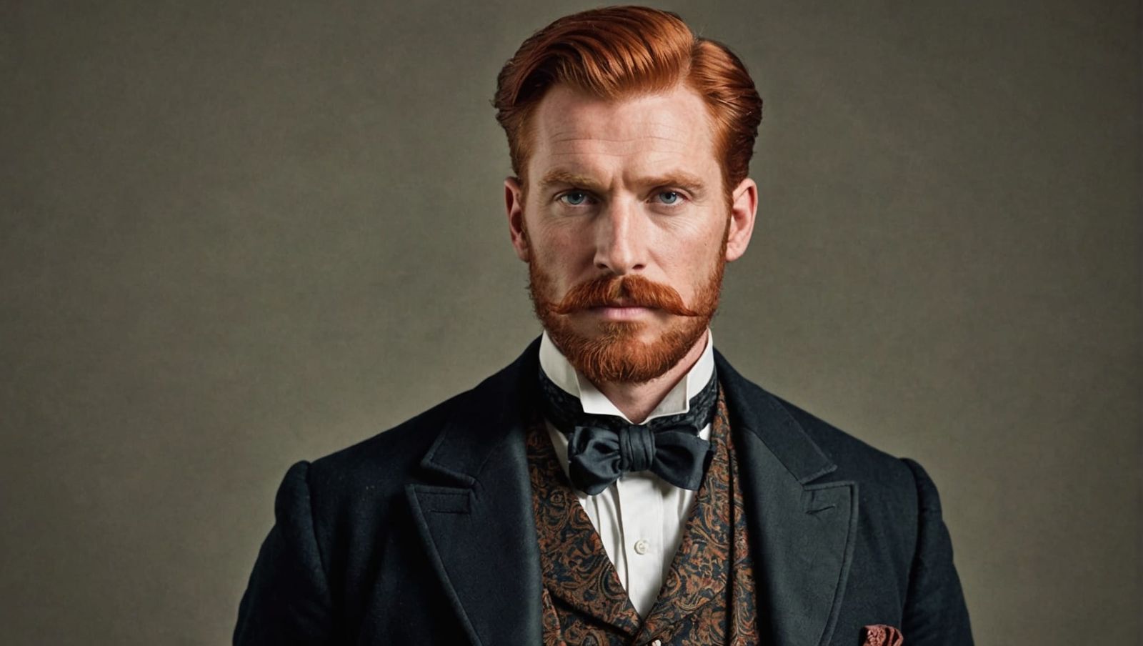 Victorian Man with Red Hair and Moustache