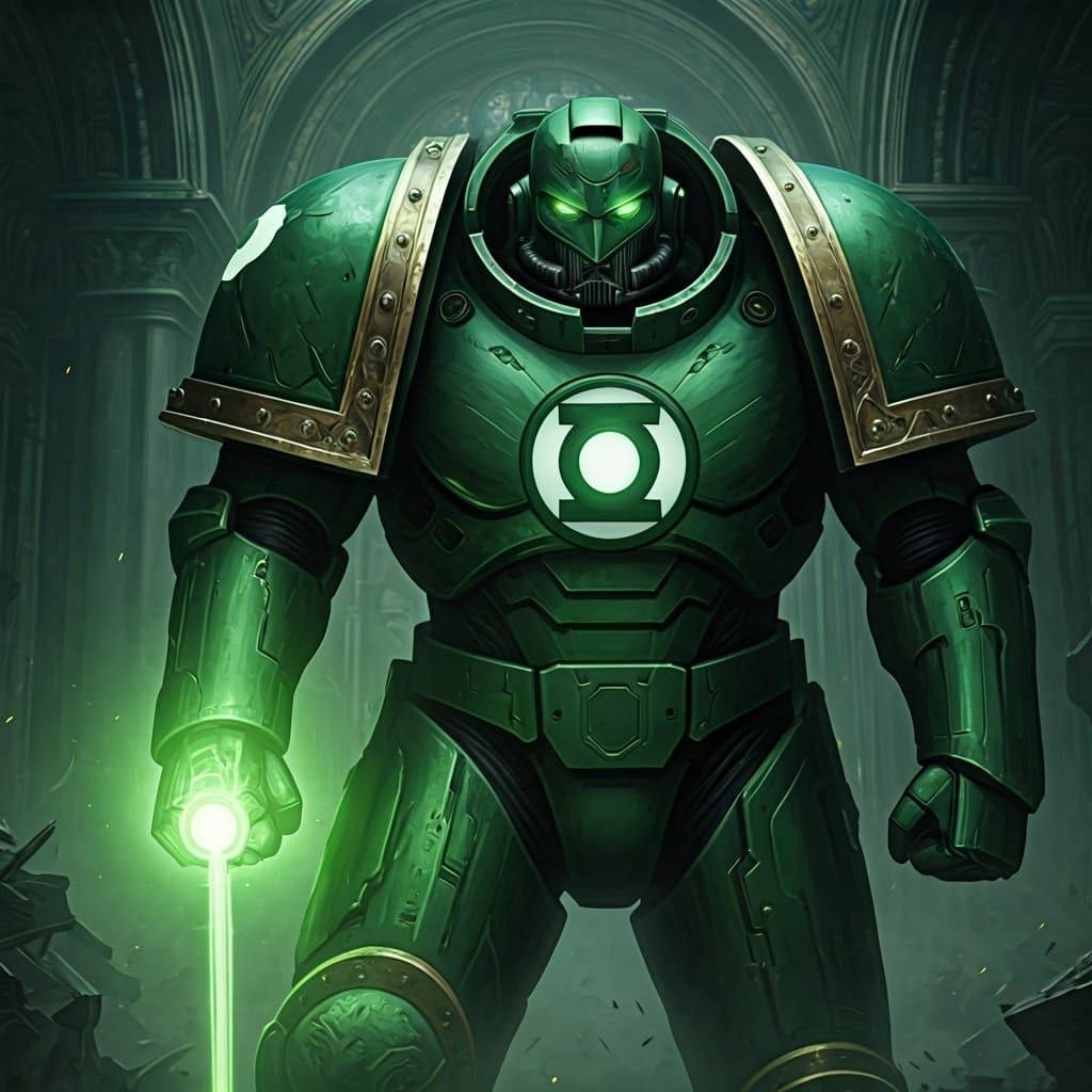 Green Lantern Space Marine in Grimdark Setting
