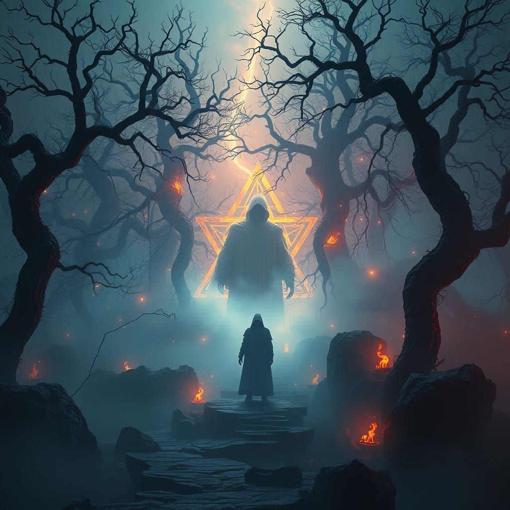 Ethereal Nightmare Scene in Dark Fantasy Style