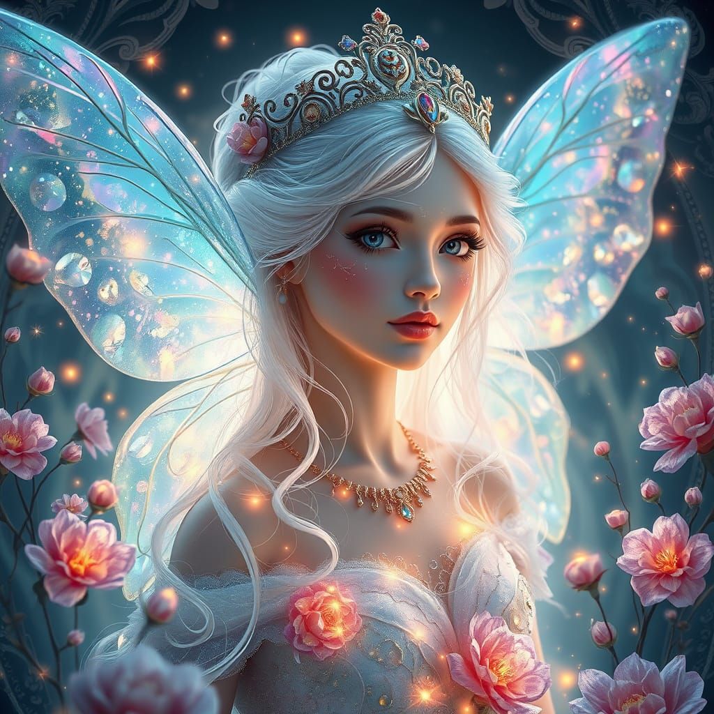 Ethereal Fairy in Iridescent Aura