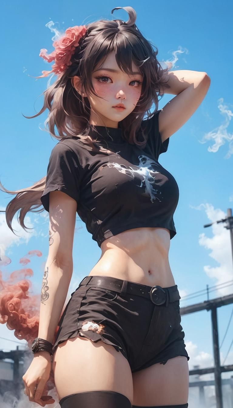 Ethereal Energy Figure in Dramatic Motion