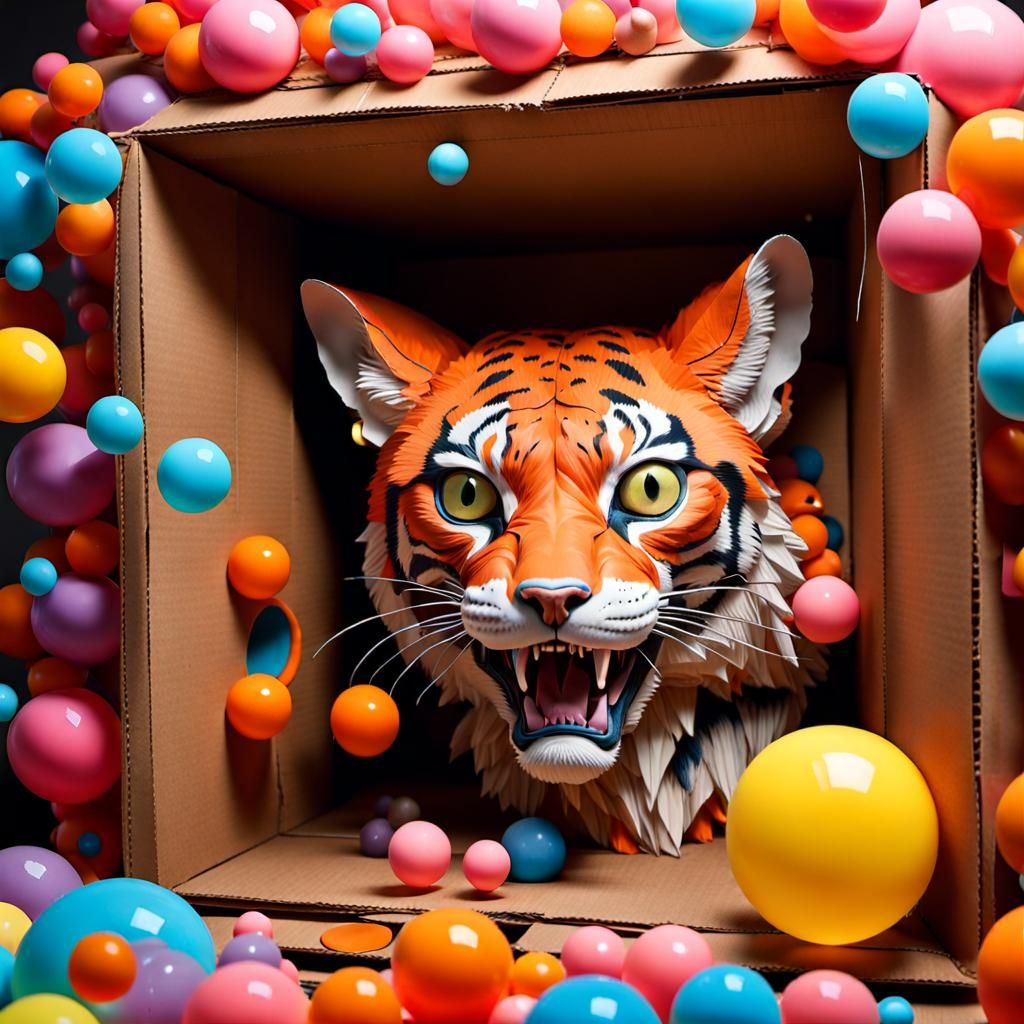 Hyperreal Pop Explosion: Taxidermy Nightmares Overflow