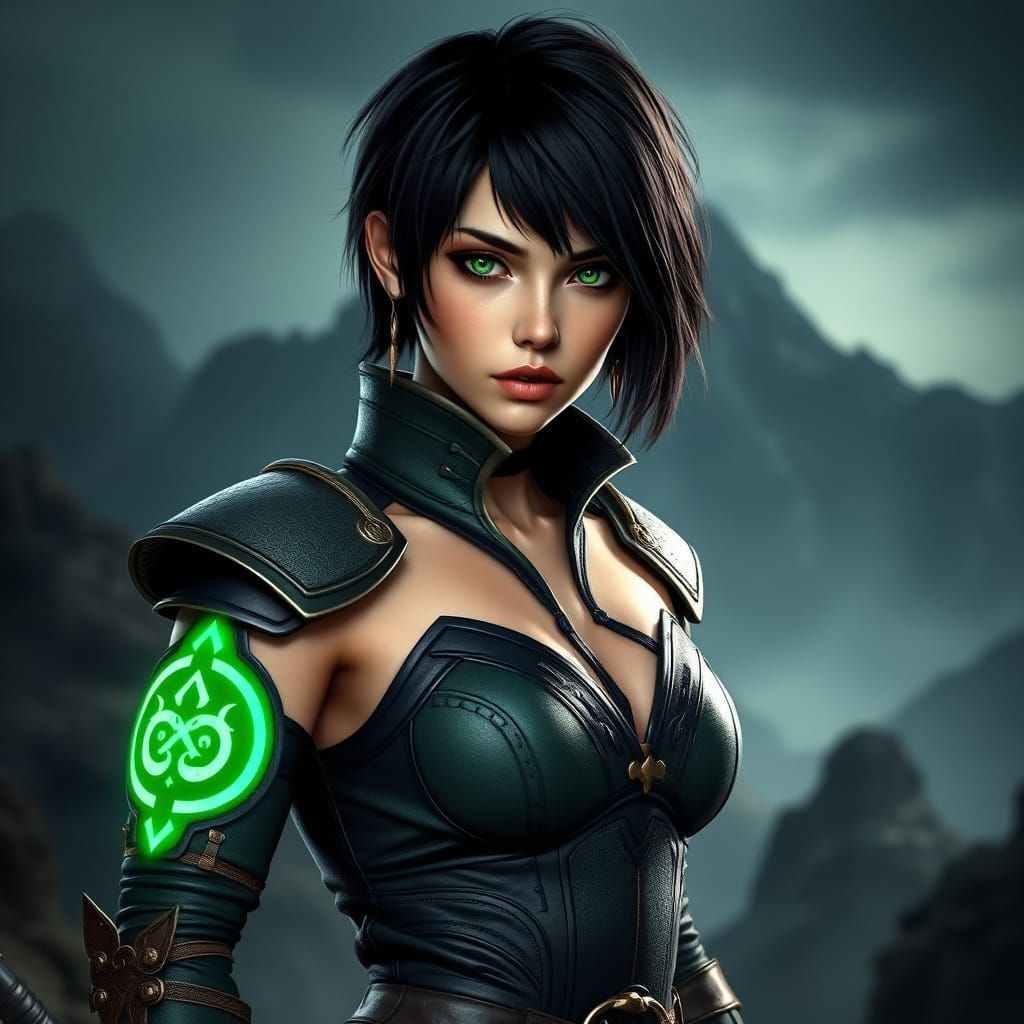 Fantasy Warrior in Leather Armor