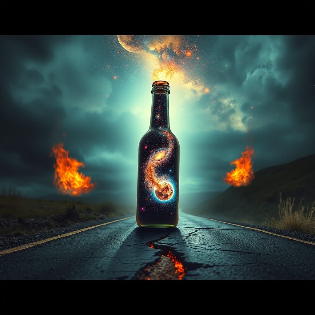 Cosmic Vortex on a Scenic Roadway