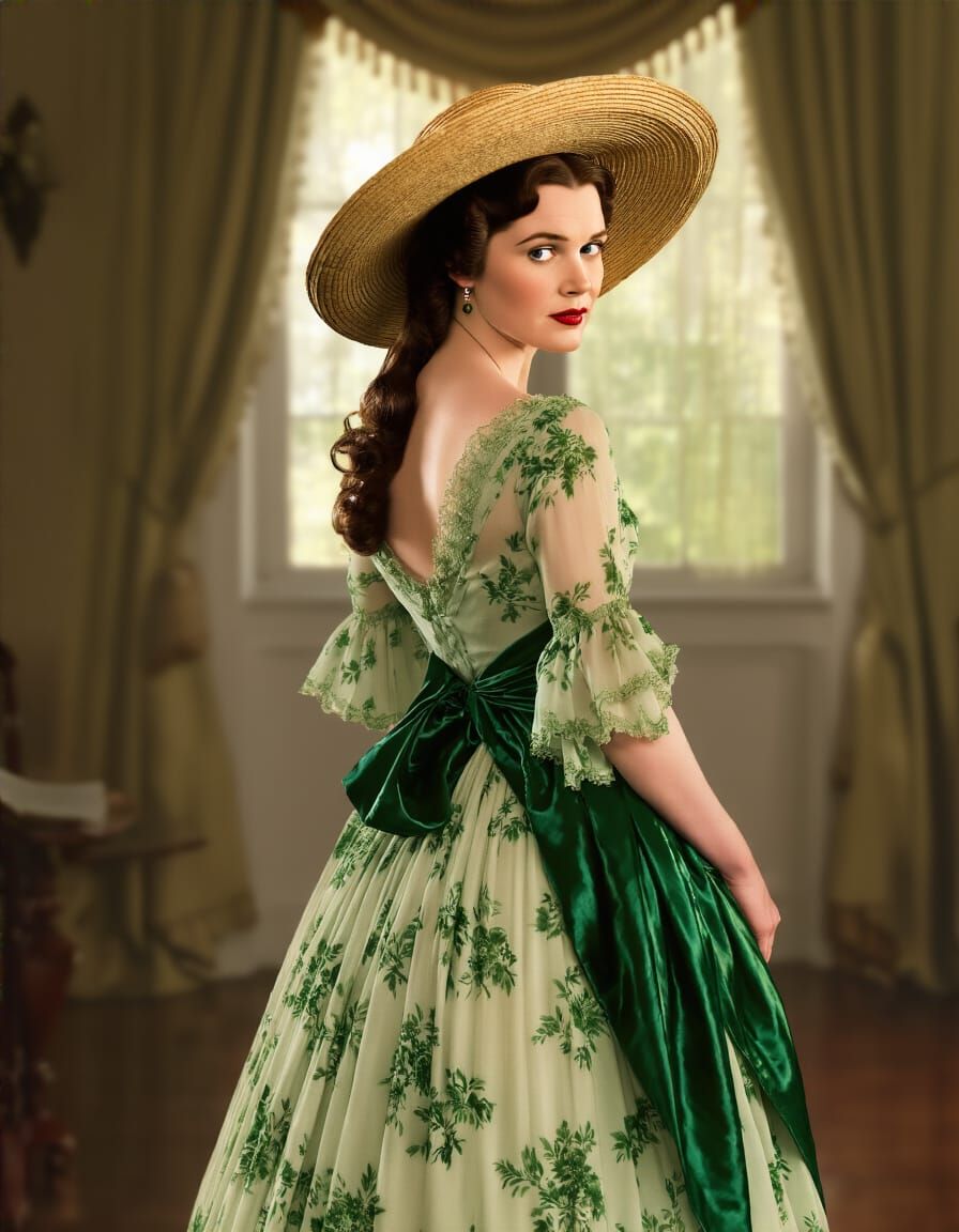 Scarlett O'Hara's Iconic Green Gown at Twelve Oaks
