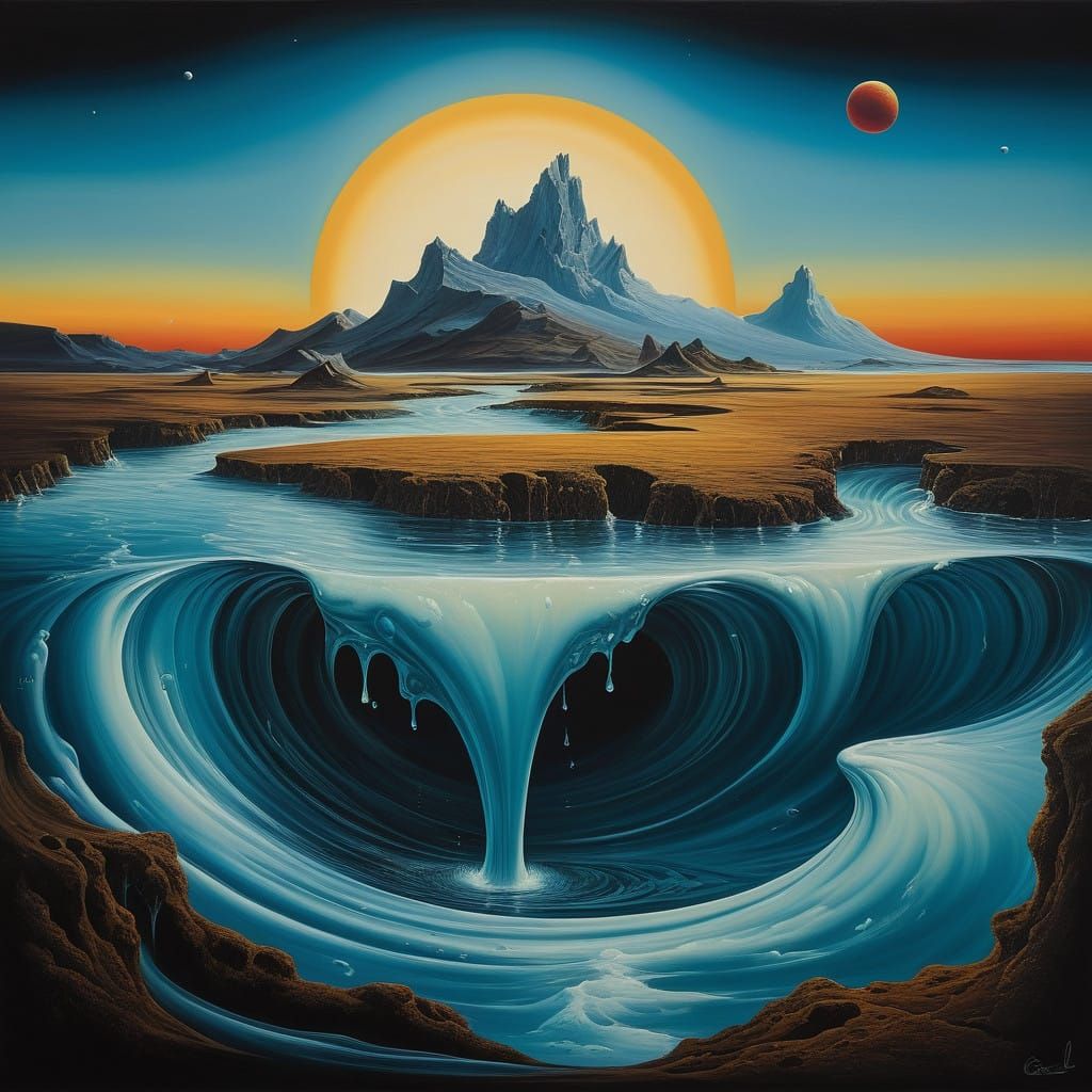 Surreal Watches Dissolve in Cosmic Space