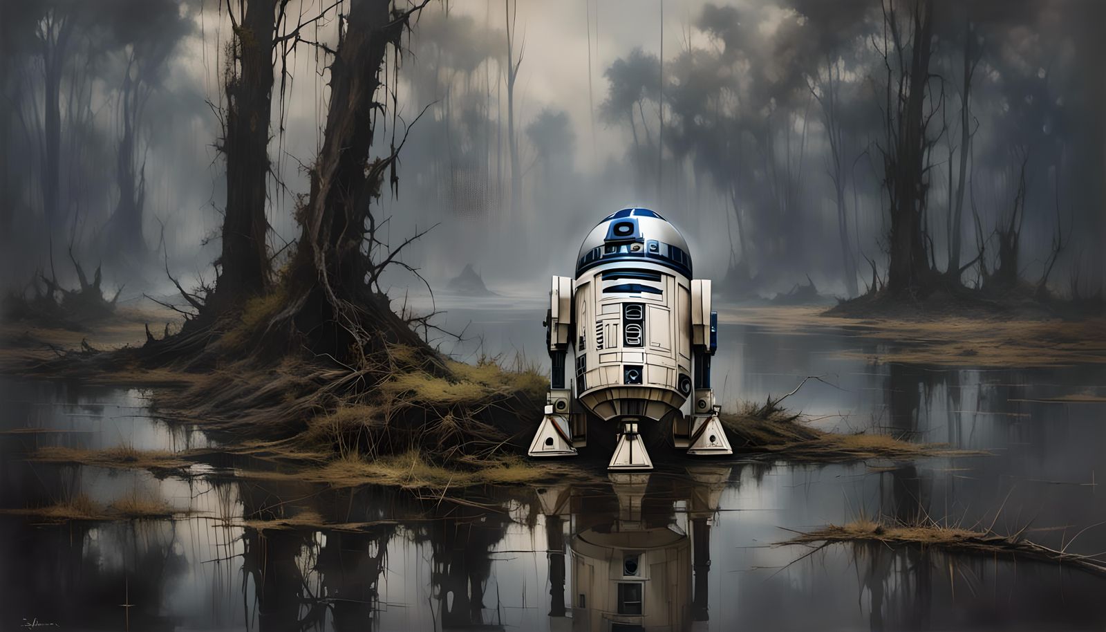 R2D2 in the Dark Swamps of Dagobah