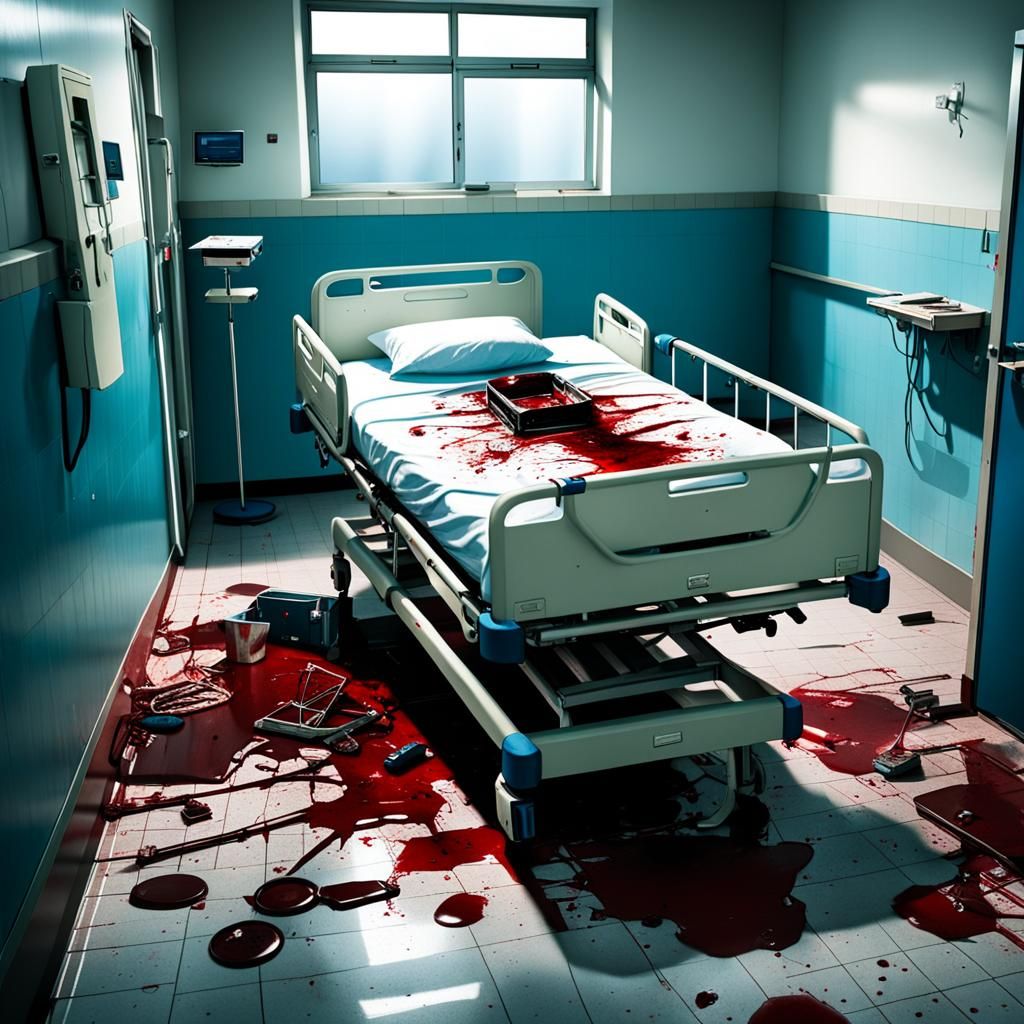 Horrific Blood Soaked Hospital Scene
