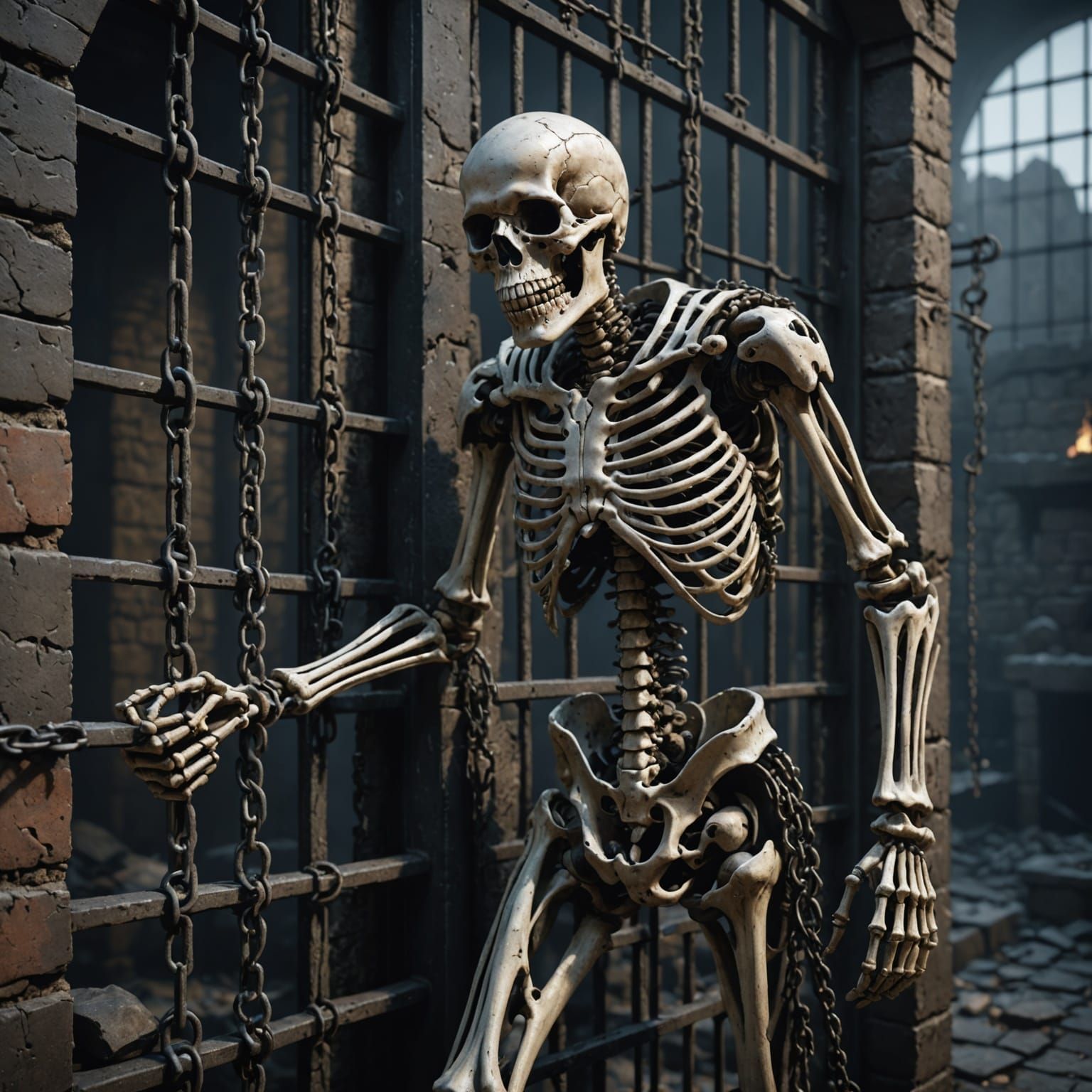 Forgotten Prisoner in a Fantastical Dungeon