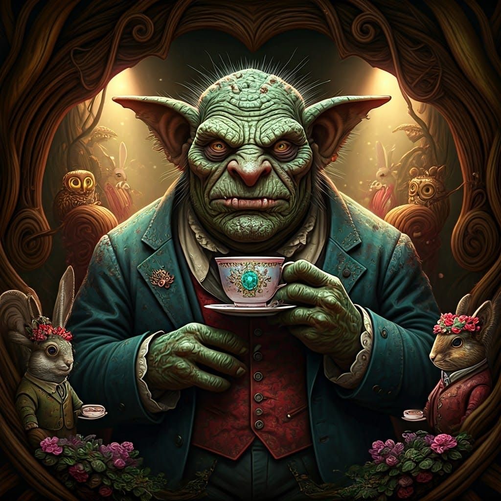 Troll's Cybergrunge Tea Party with Woodland Creatures