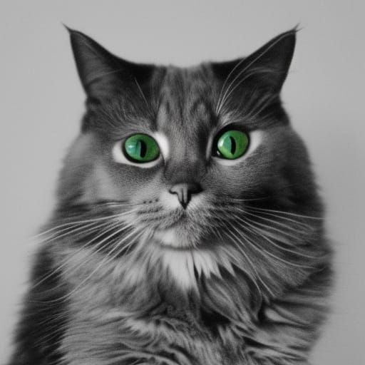 Humorous Serial Killer Cat Illustration