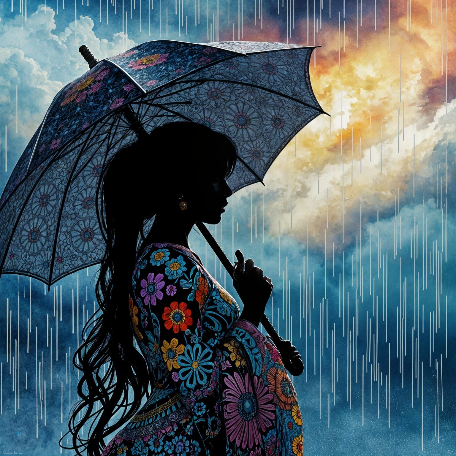 Woman in the Rain