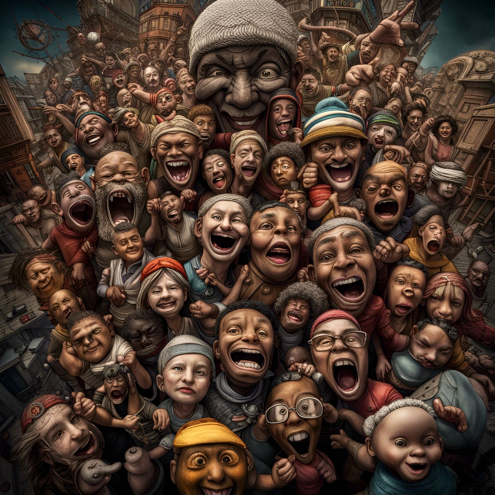 Intricate Hyperrealistic Image Encouraging Joy and Equity