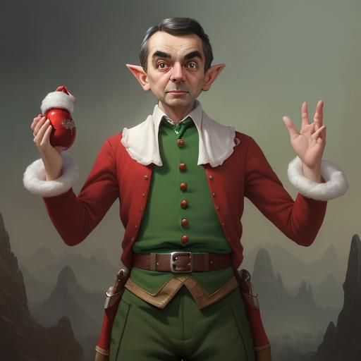 Mr. Bean As Santa's Helper