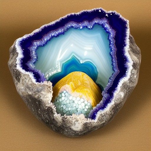 Colorful Plastic Geode Digital Rendering
