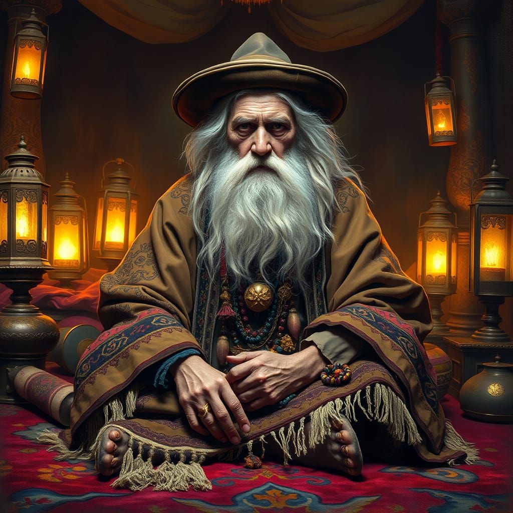 Ethereal Mystic in Velvet Robes