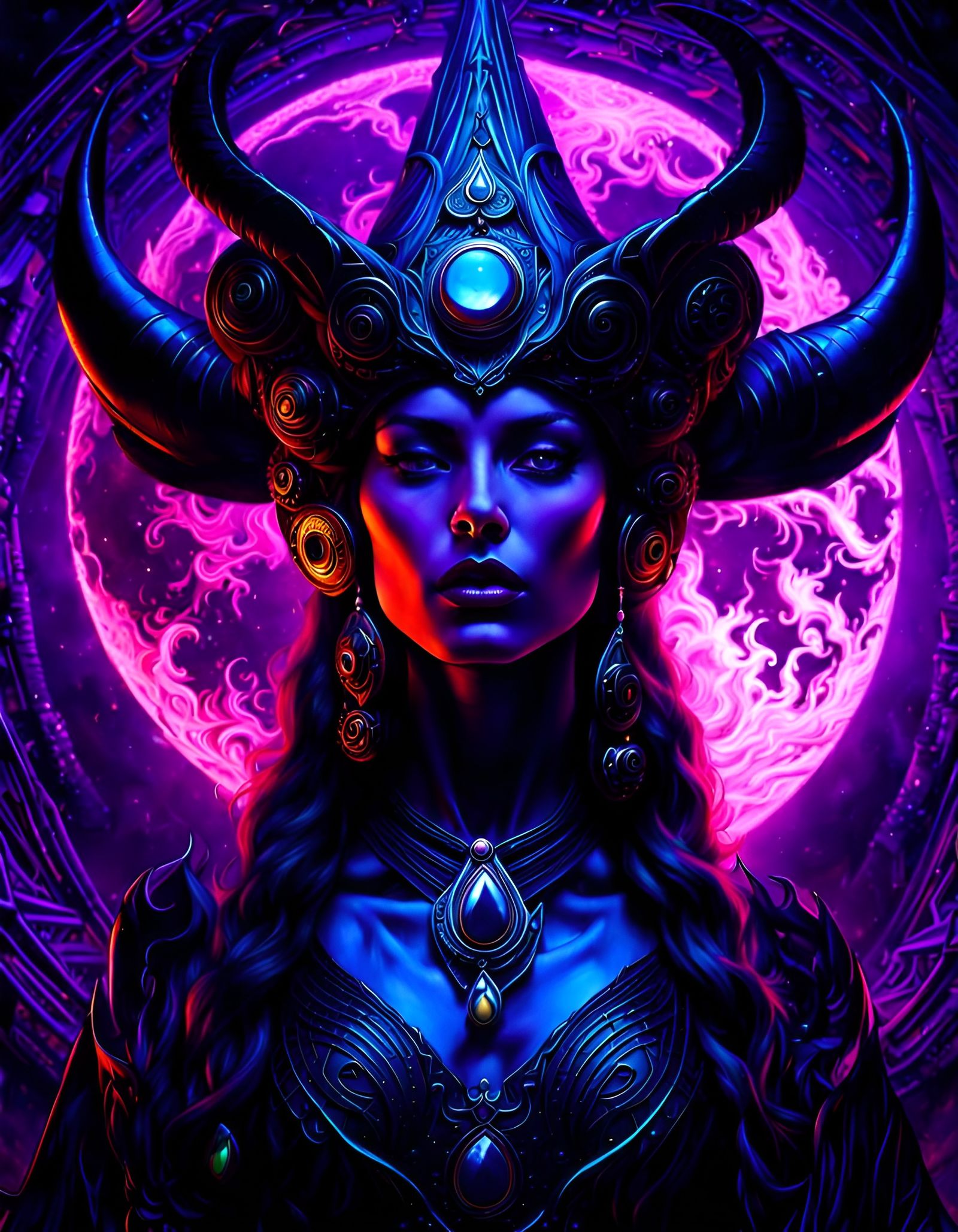 Moonlit Hekate: a Psychedelic Goddess of Doom