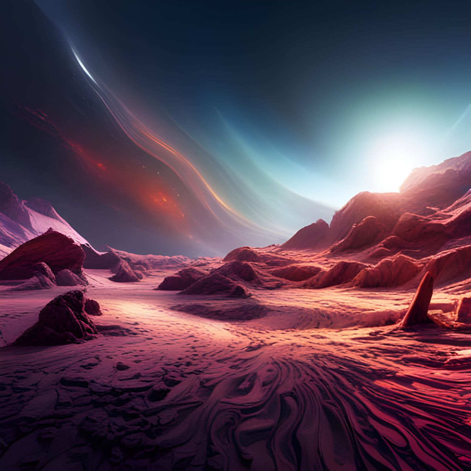 Vibrant Cosmos: A Fantastical Digital Painting