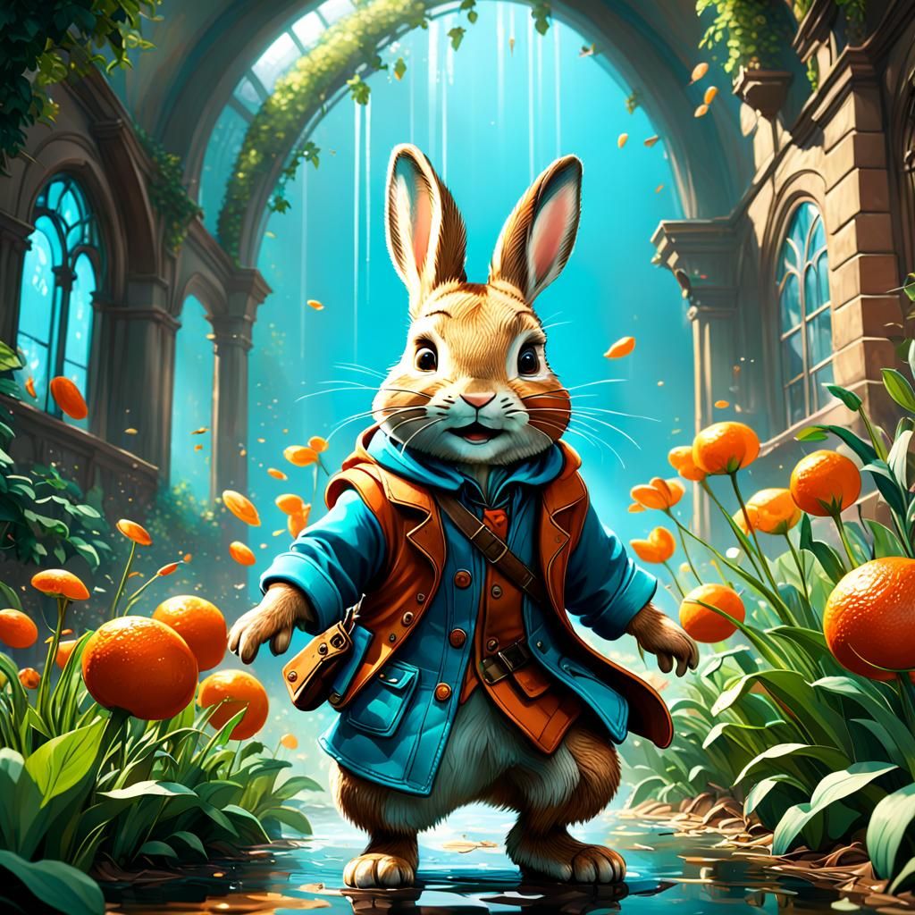 Hyperdetailed Peter Rabbit Concept Art