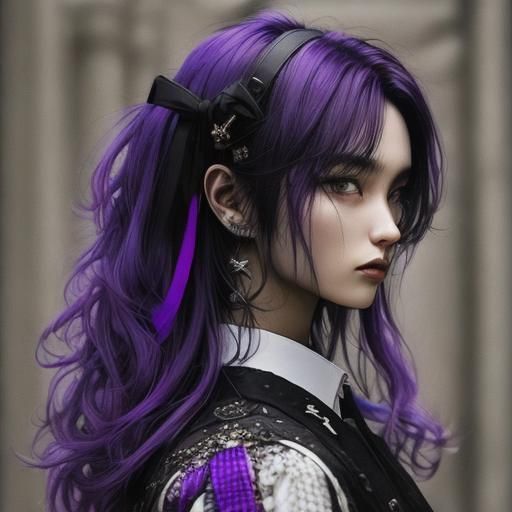 Anime Girl with Katana and Companion