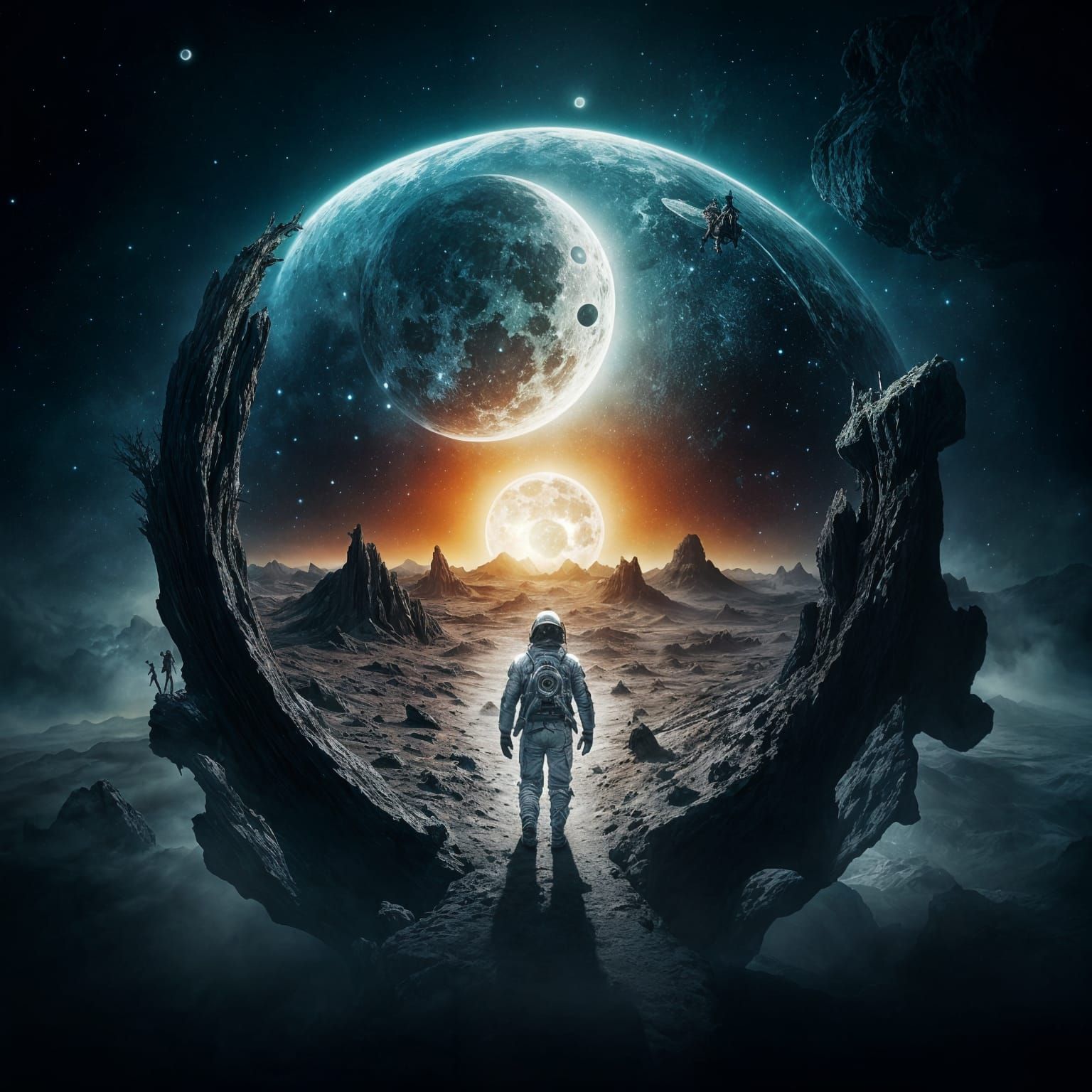 Epic Surreal Stargate on the Moon